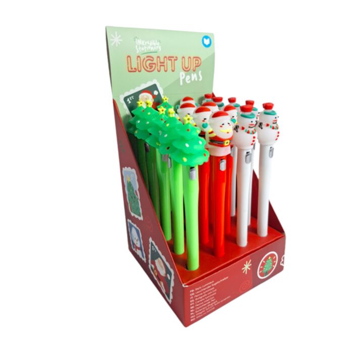 Caneta de ponta fina com luz LED Jingle Bunch Natal