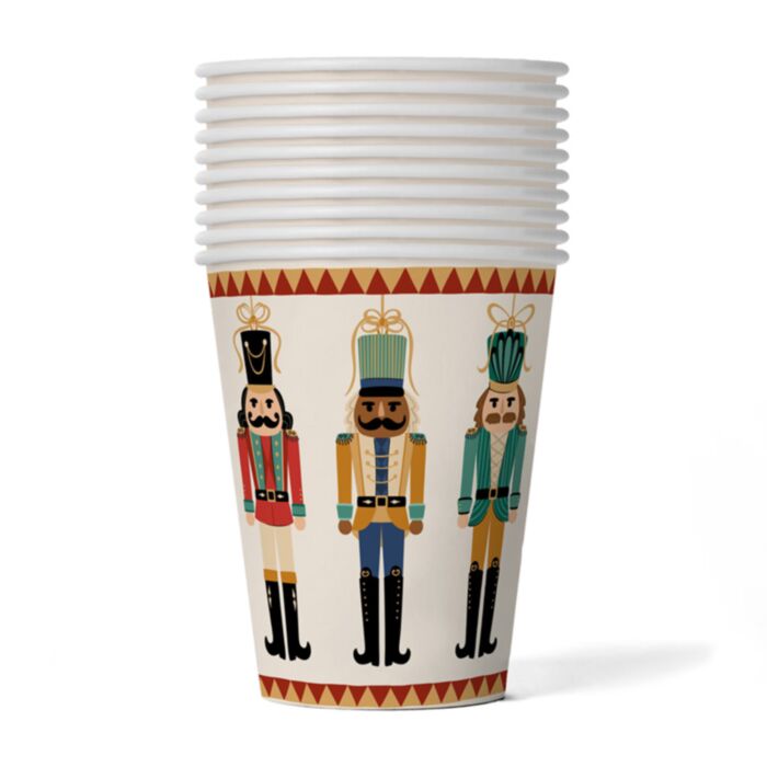 Conjunto de 10 copos de papel Quebra-Nozes de Natal