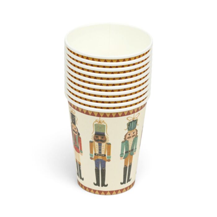 Conjunto de 10 copos de papel Quebra-Nozes de Natal