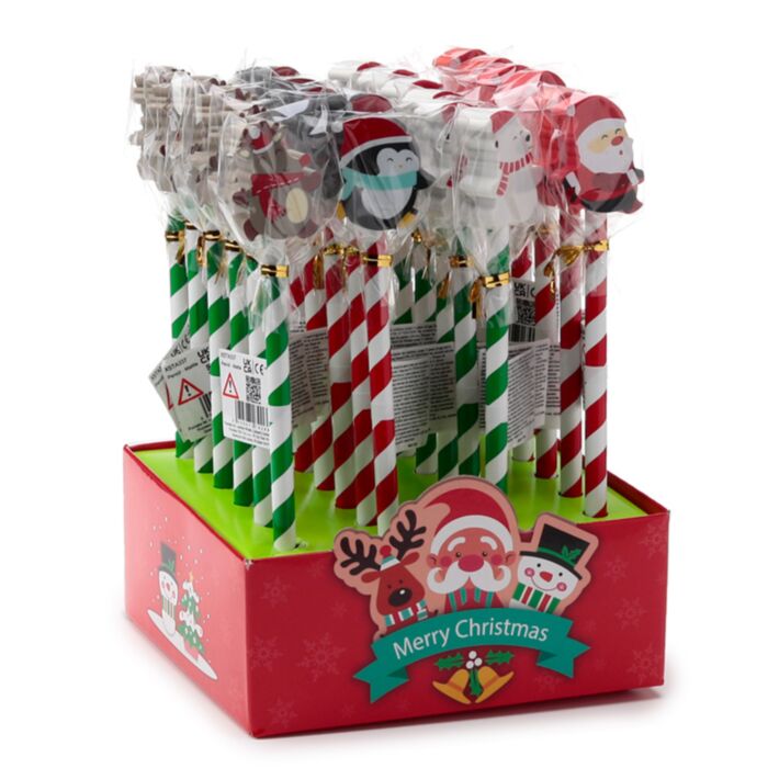 Lápis Personagens de Natal com Borracha