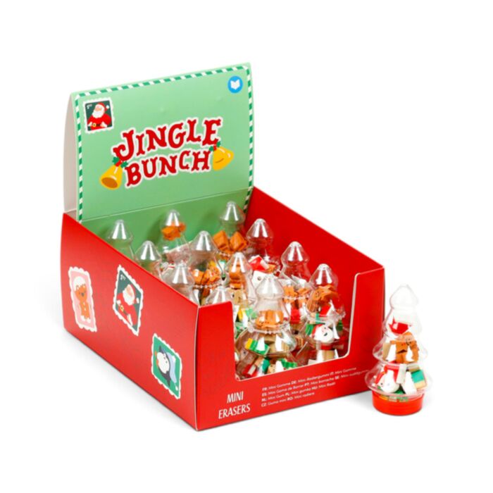 Frasco con Mini borrachas com forma de árvore Jingle Bunch Natal