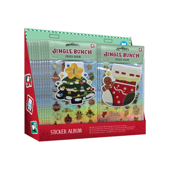 Autocolantes Jingle Bunch e livro de autocolantes com formas de Natal