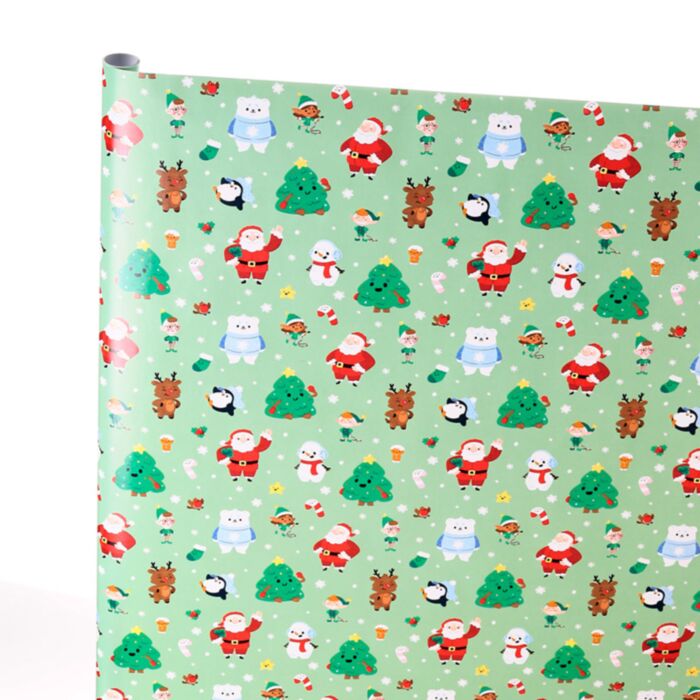 Rolo de papel de embrulho Jingle Bunch Natal