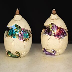 Queimador de Incenso Refluxo - Ovo de Dragão em Gruta de Cristal Queimador de Incenso Refluxo - Ovo de Dragão em Gruta de Cristal