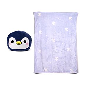 Peluche e cobertor de viagem 2 em 1 Blankeazzz Adoramals Nico o Pinguim Peluche e cobertor de viagem 2 em 1 Blankeazzz Adoramals Nico o Pinguim