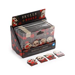 Set de marcadores magnéticos para livros Caveiras e Rosas