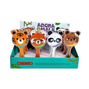 Escova Cabelo com forma e purpurina Adoramals Selvagem