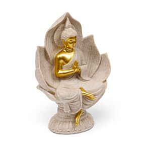 Buda tailandês sentado com efeito arenito e ouro