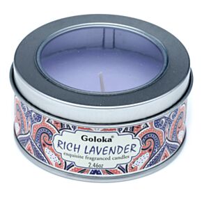 Vela de Cera em lata - Goloka Lavanda