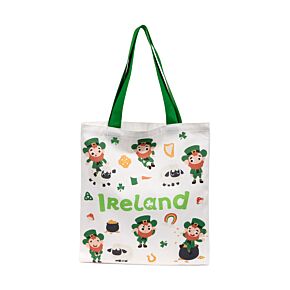 Saco Tote reutilizável Anão da Sorte Irlanda Saco Tote reutilizável Anão da Sorte Irlanda