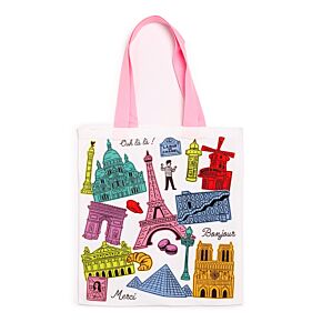 Saco Tote reutilizável Je t'aime Paris