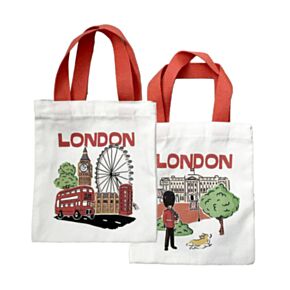 Saco Tote reutilizável Souvenir de Londres Big Ben & Buckingham Palace