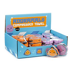 Toalha comprimida Adoramals Adoramals vida marinha Toalha comprimida Adoramals Adoramals vida marinha