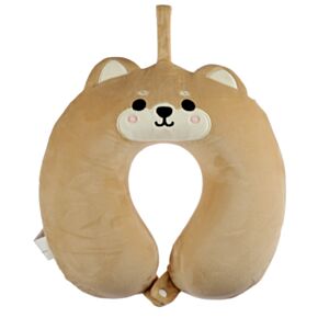 Almofada de Viagem com Memória em Pelúcia Relaxeazzz - Cão Shiba