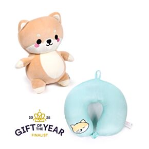 Almofada de viagem e brinquedo 2 em 1 Swapseazzz Lulu o Shiba Inu