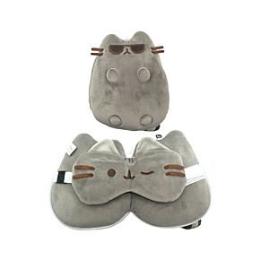 Almofada de Viagem e Máscara para Dormir Relaxeazzz Pusheen Cat with Sunglasses