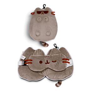 Almofada de Viagem e Máscara para Dormir Relaxeazzz Pusheen Cat with Sunglasses