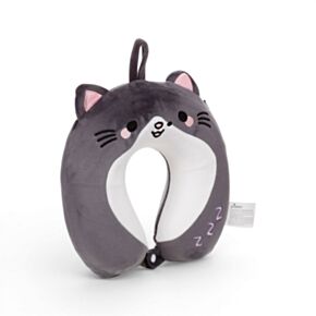 Almofada de Viagem KIDS com Memória em Pelúcia Relaxeazzz - Adoramals Vasco o Gato
