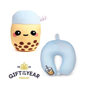 Almofada de viagem e brinquedo 2 em 1 Swapseazzz Foodiemals Boba chá de bolhas