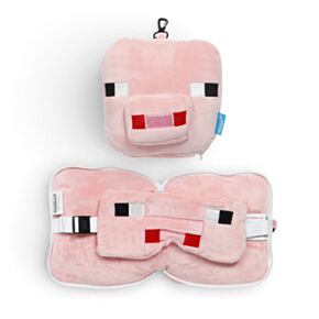 Almofada de Viagem e Máscara de Dormir Relaxeazzz Minecraft Pig 