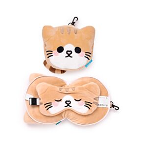 Almofada de Viagem e máscara para dormir Relaxeazzz Gato Scottish Fold