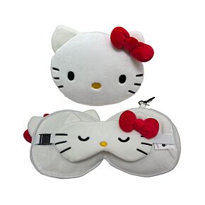Almofada de Viagem e máscara para dormir Relaxeazzz Hello Kitty Almofada de Viagem e máscara para dormir Relaxeazzz Hello Kitty