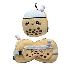 Almofada de Viagem e máscara para dormir Relaxeazzz Foodiemals Chá de bolhas