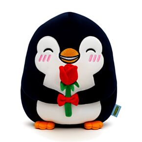 Brinquedo Fofinho Squidglys J'Adoramals Heart Pinguim com rosa vermelha