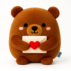 Squidglys J'Adoramals Heart Peluche Urso com Carta de Amor
