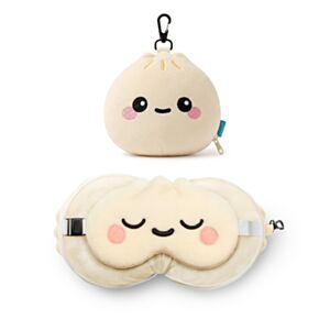 Almofada de Viagem e máscara para dormir Relaxeazzz Foodiemals Bao House Bao Bun