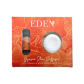 Set Eden - Tonka e Oud Pedra de Gesso Difusor E Óleo De Fragrância Set Eden - Tonka e Oud Pedra de Gesso Difusor E Óleo De Fragrância