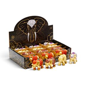 Suporte para Incenso figuras metálicas Elefantes da sorte