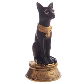 Bastet Preto e Dourado com colar Besouro Bastet Preto e Dourado com colar Besouro
