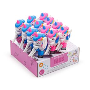 Ventilador portátil manual com bolhas Unicórnio Mágico