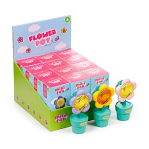 Mini ventilador recarregável USB em forma de vaso de flores
