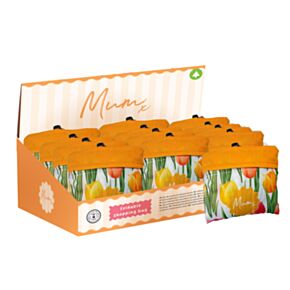 Saco de compras reutilizável dobrável Mother's Day Mãe Tulipas