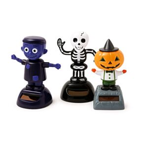 Boneco Solar - Frankenstein assustador, esqueleto e cabeça de abóbora 