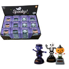 Boneco Solar - Frankenstein assustador, esqueleto e cabeça de abóbora 