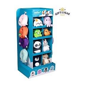 Expositor FSDU com 8 compartimentos para almofadas de viagem e peluches Swapseazzz