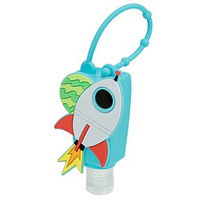 Gel Sanitizante para Mãos com Capa de Silicone Foguetão do Cadete Espacial Gel Sanitizante para Mãos com Capa de Silicone Foguetão do Cadete Espacial
