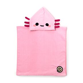 Toalha infantil com capuz Maddie o Axolote Adoramals