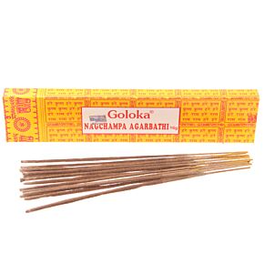 Varetas de incenso Nag Champa Goloka Agarbathi 16gr Varetas de incenso Nag Champa Goloka Agarbathi 16gr