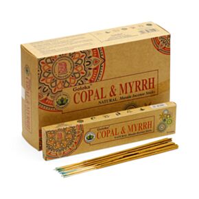 Incensos em bastão de Copal e Mirra da Goloka Organika