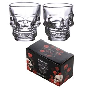 Conjunto de 2 copos para shot's (60ml) - Caveiras e Rosas