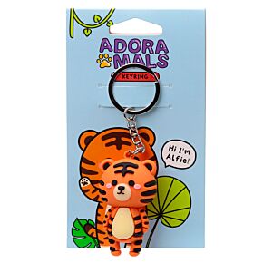 Porta-chaves PVC 3D Alfie o Tigre Adoramals Porta-chaves PVC 3D Alfie o Tigre Adoramals