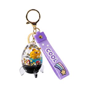 Porta-chaves com líquido para mala PVC QuirKeys Urso-Foguete