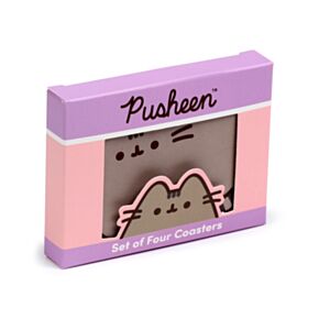Pusheen - set de 4 bases para copos com forma 