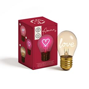 Candeeiro em forma de lâmpada Amore Heart Coração & Love 