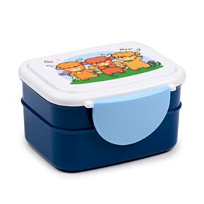 Lancheira Bento com fecho clip e talheres - Adoramals Highland Coo