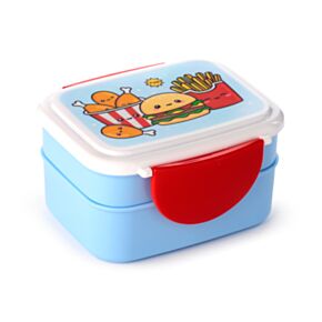 Lancheira Bento com fecho clip e talheres - Foodiemals